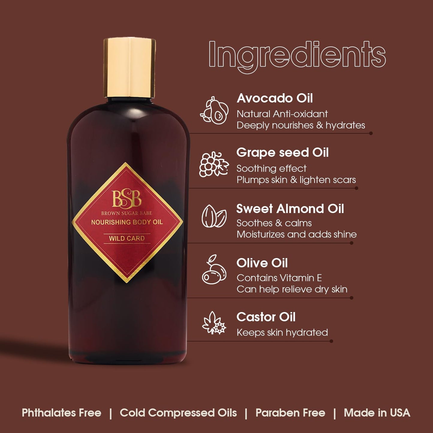 Wild Card Jasmine Body Oil - Luxurious Floral Scented Moisturizing Oil