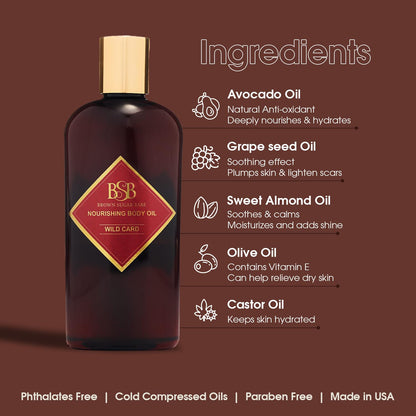 Wild Card Jasmine Body Oil - Luxurious Floral Scented Moisturizing Oil