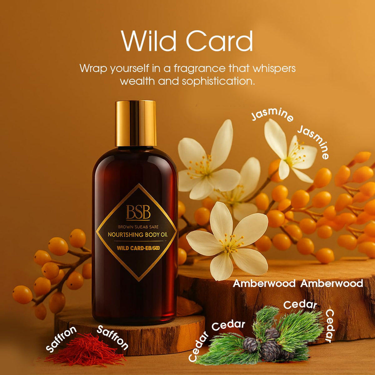 Wild Card Jasmine Body Oil - Luxurious Floral Scented Moisturizing Oil